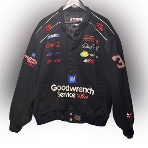Vintage 1988 JEFF HAMILTON NASCAR Jacket Mens Size XL Black Dale Earnhardt #3
